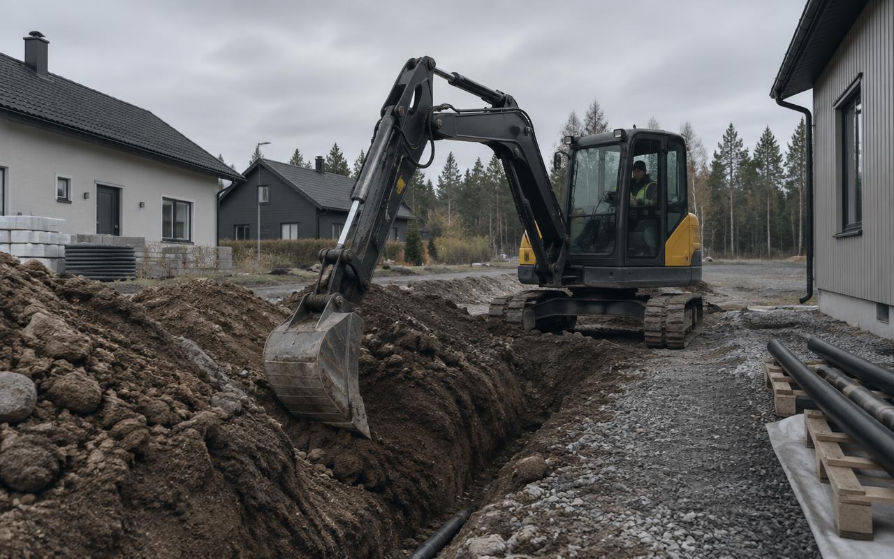 Månadskostnad: grävmaskin